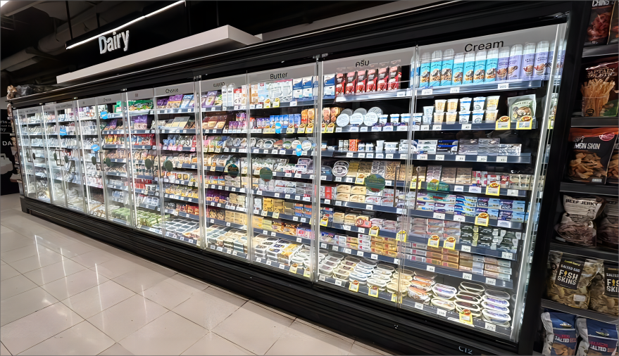 Commercial supermarket refrigerator lighting