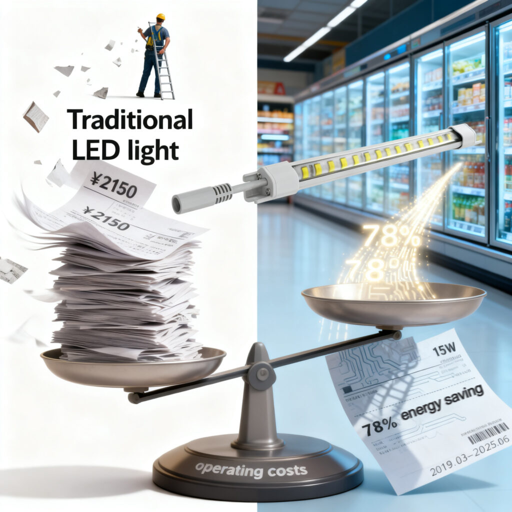 La luce del display refrigerata a LED può effettuare un risparmio energetico 78% Per una Shoecase refrigerata commeciale