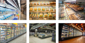 Solución de iluminación de escaparate de exhibición de refrigeración y iluminación de estantes Laidisine para tienda minorista