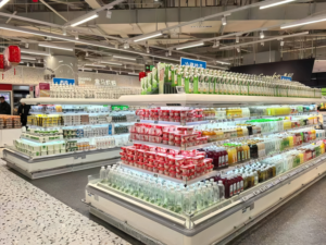 Luz de estante para escaparate de isla en Freshippo