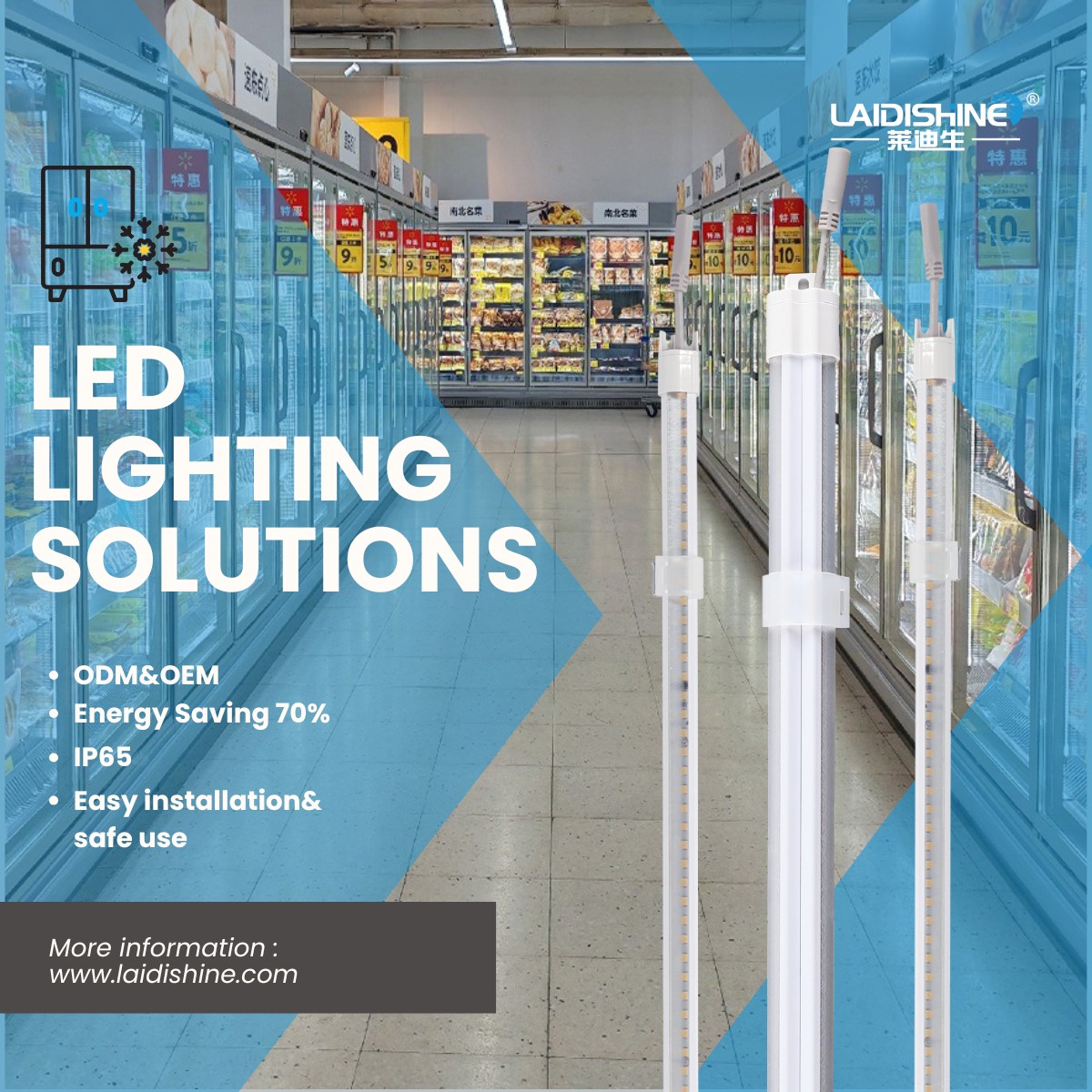 Laidishine Refrigerated Display Lighting Solutions