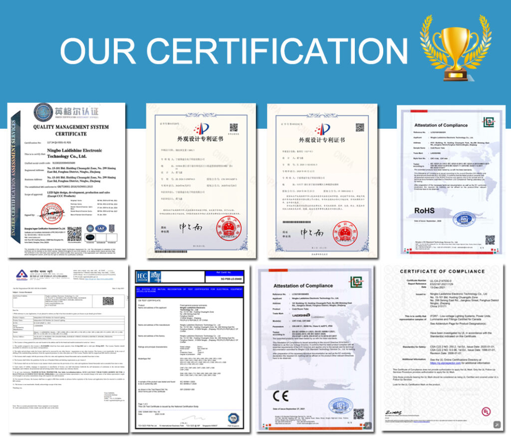 Laidishine LED Light RD Certification
